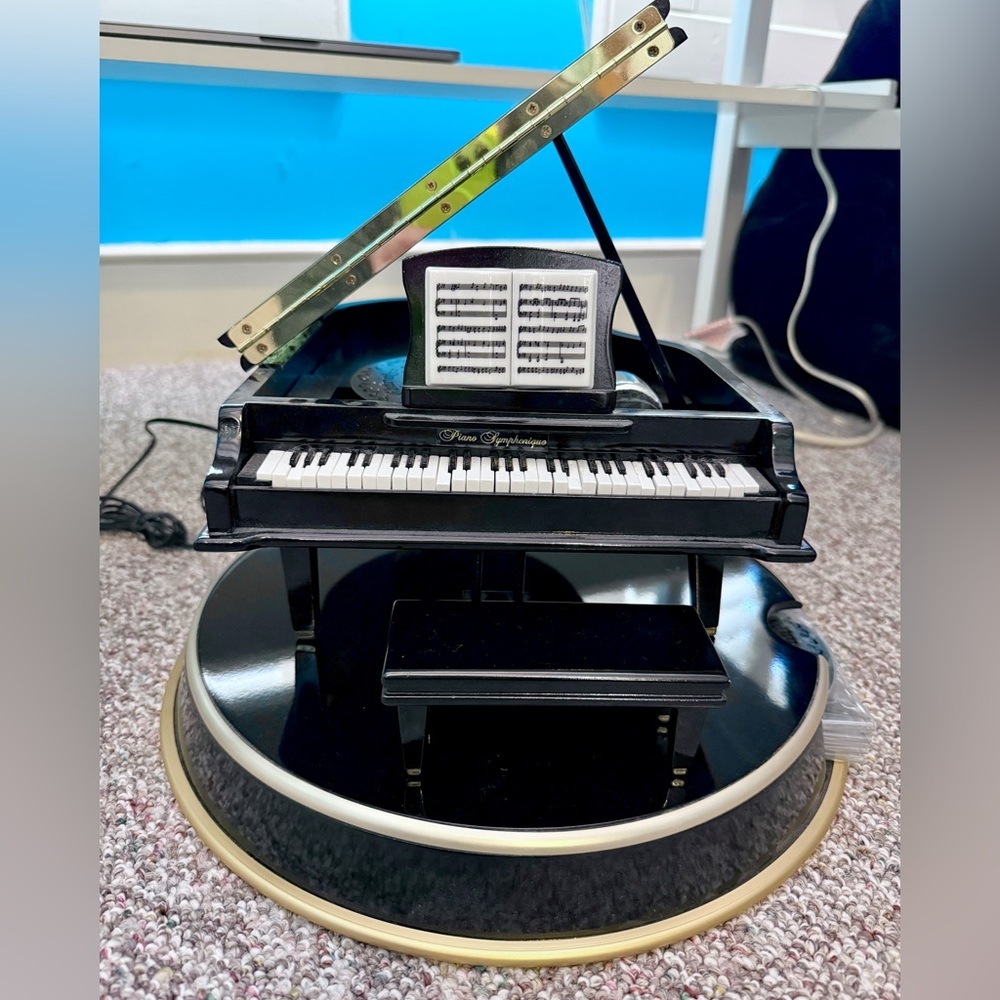 Mr. Christmas Black Miniature Grand Piano Music Box